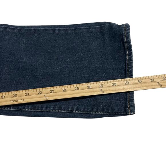 Gap Womens Jeans Size 10 Blue Bootcut Mid Rise Stretch Dark Wash Denim Zip Fly - Picture 10 of 11